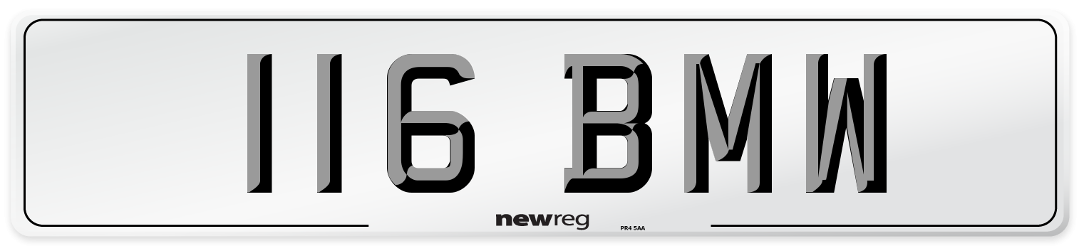 116 BMW Number Plate from New Reg
